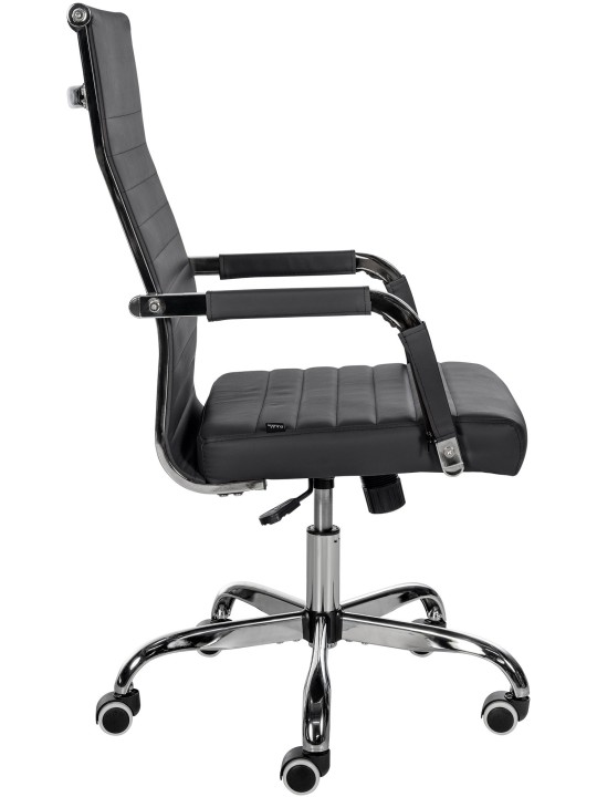 Silla de oficina Amadora piel sintética, negro
