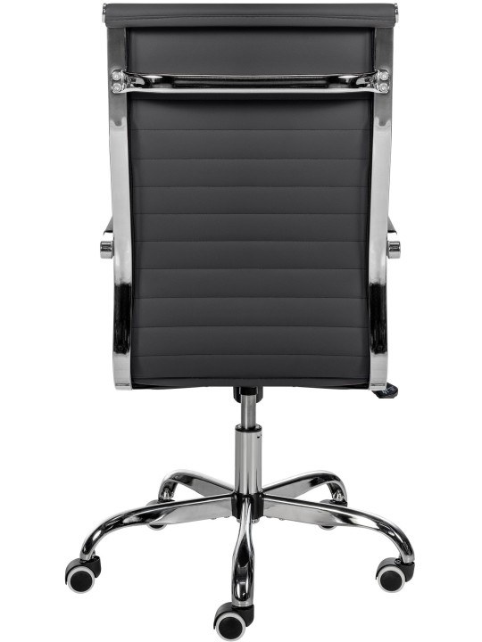 Silla de oficina Amadora piel sintética, negro