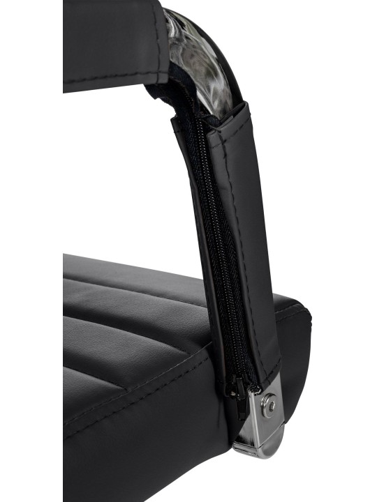 Silla de oficina Amadora piel sintética, negro