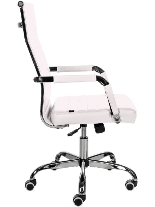 Silla de oficina Amadora piel sintética, blanco
