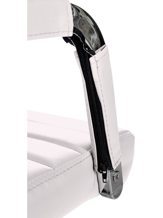 Silla de oficina Amadora piel sintética, blanco