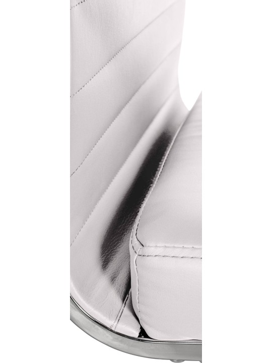 Silla de oficina Amadora piel sintética, blanco
