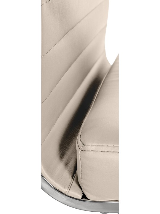 Silla de oficina Amadora piel sintética, crema