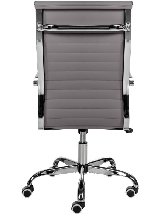 Silla de oficina Amadora piel sintética, gris