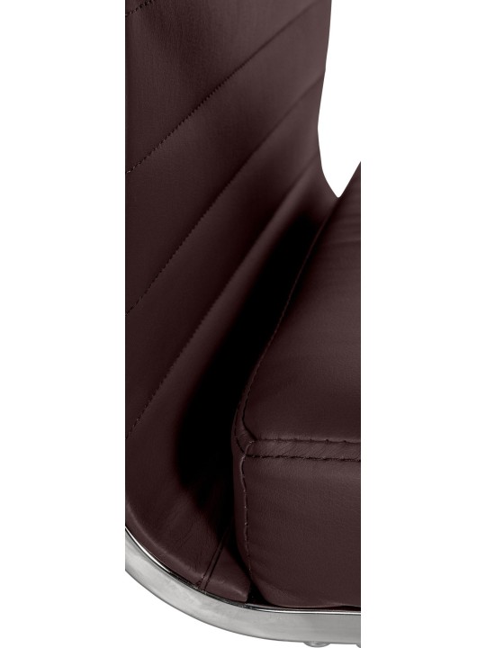 Silla de oficina Amadora piel sintética, marrón