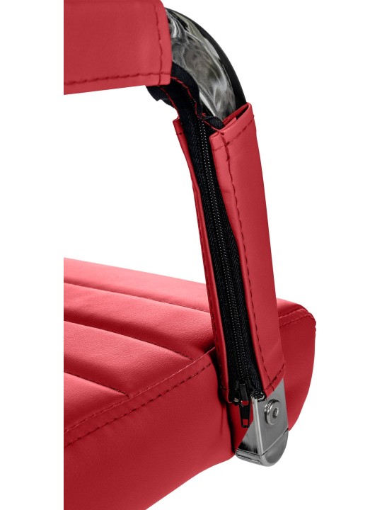 Silla de oficina Amadora piel sintética, rojo