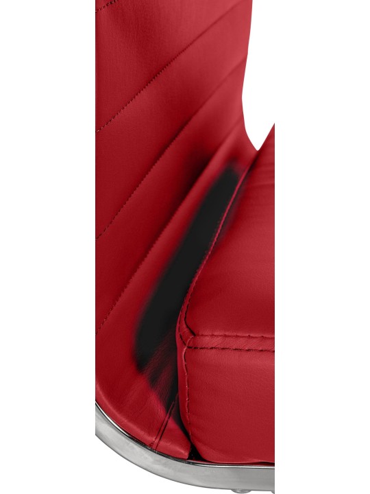 Silla de oficina Amadora piel sintética, rojo