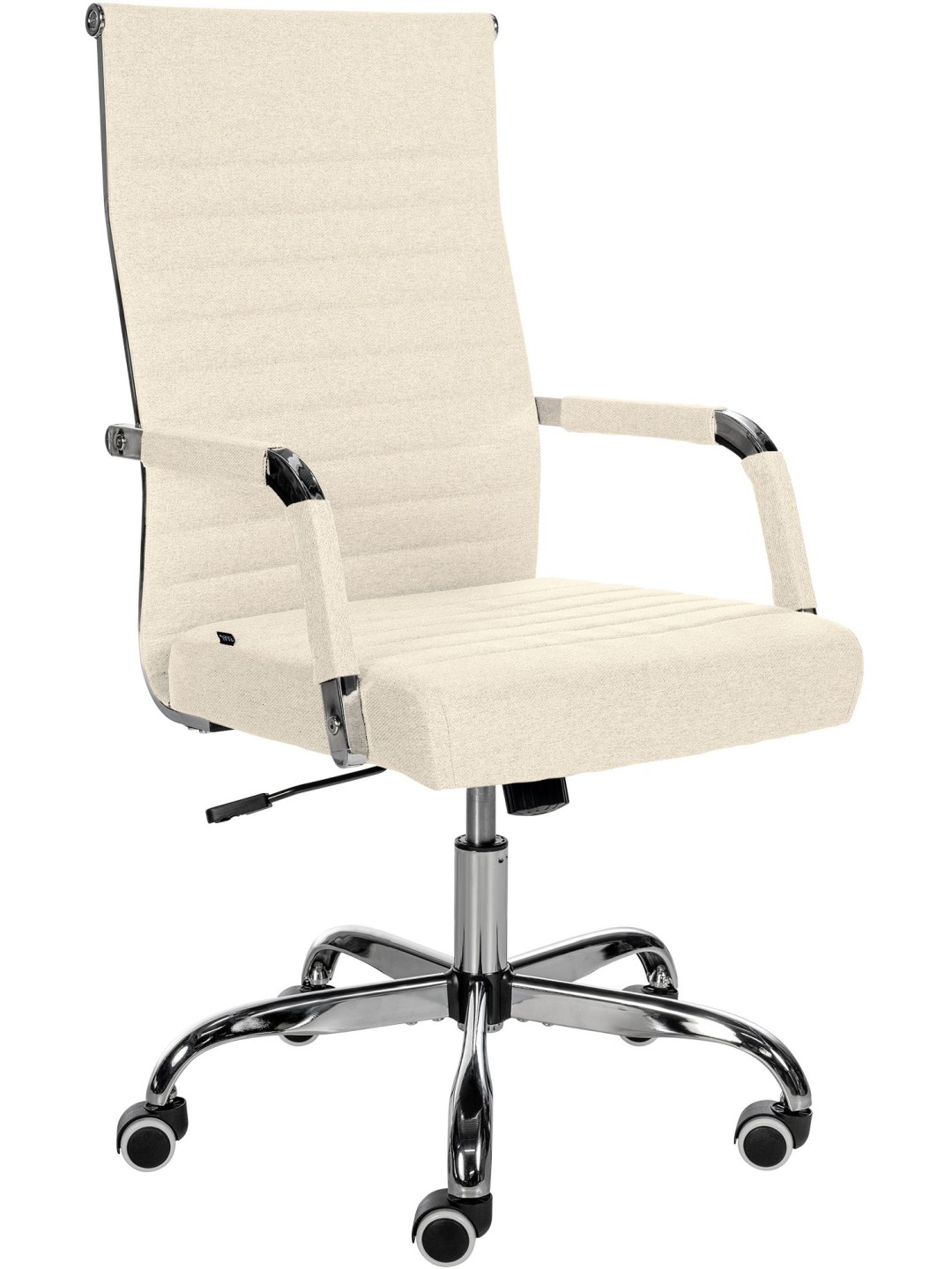 Silla de oficina Amadora tela, crema
