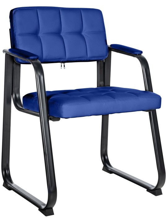 Silla de visita Canada B piel sintética, azul