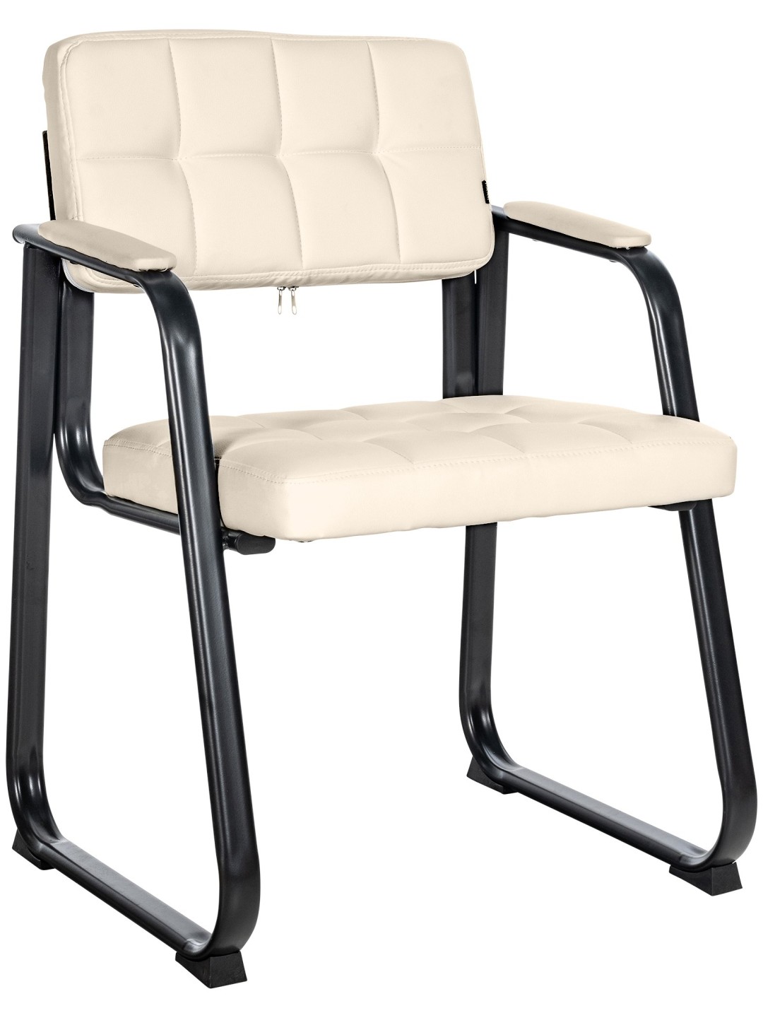 Silla de visita Canada B piel sintética, crema