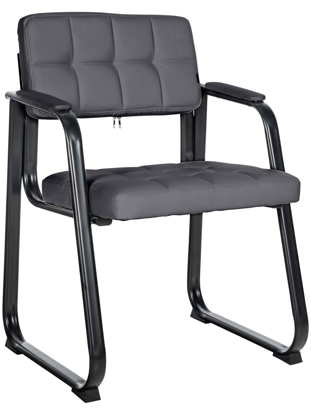 Silla de visita Canada B piel sintética, gris