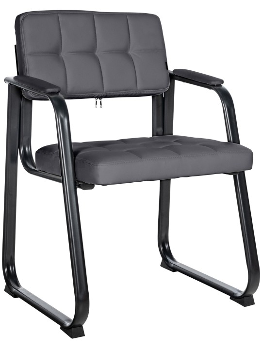 Silla de visita Canada B piel sintética, gris