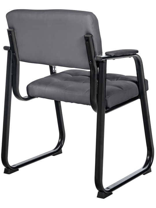Silla de visita Canada B piel sintética, gris
