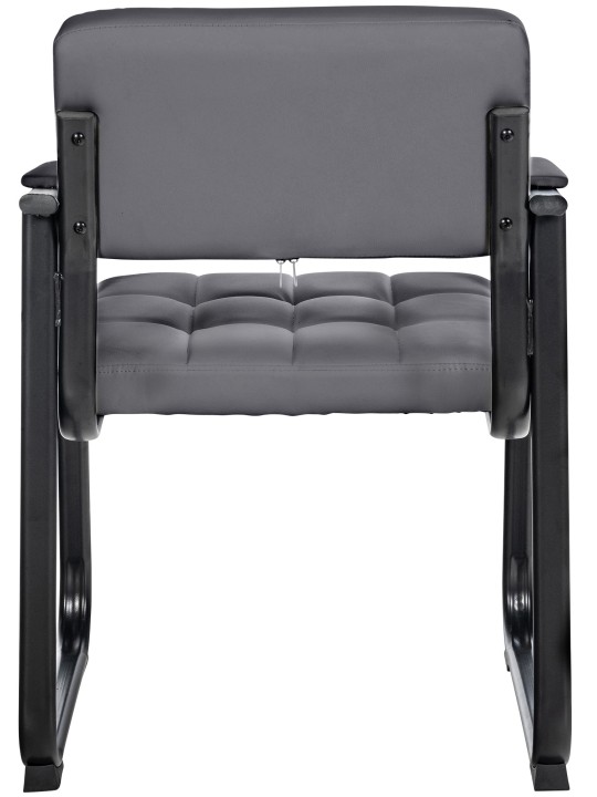 Silla de visita Canada B piel sintética, gris