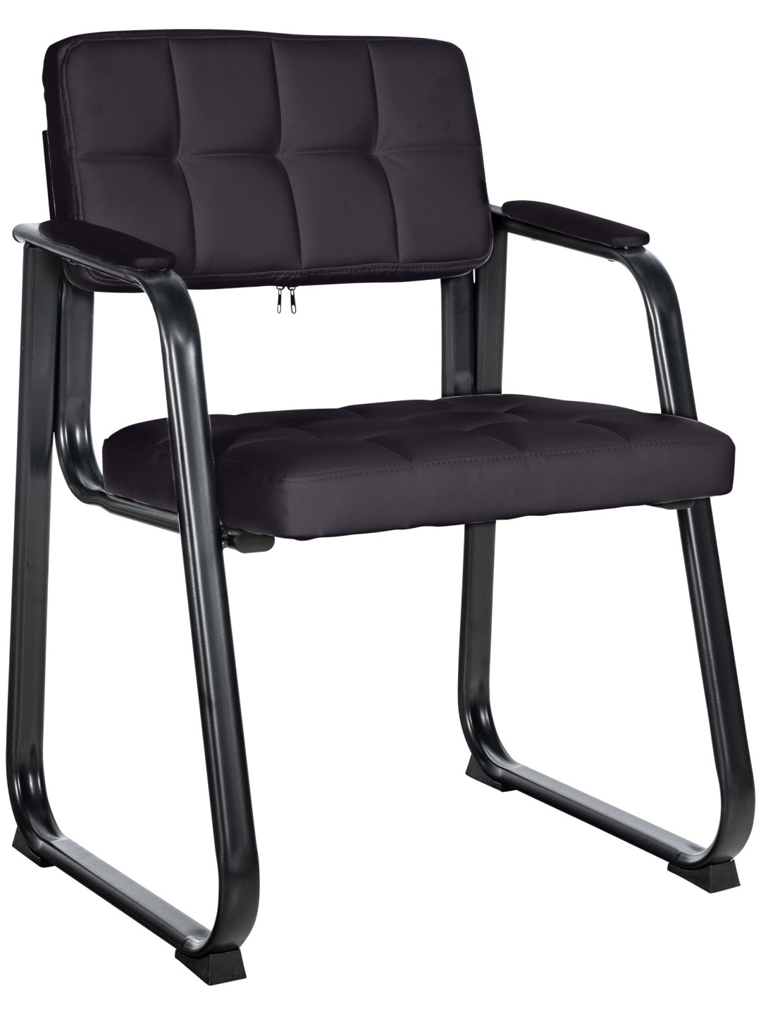 Silla de visita Canada B piel sintética, negro