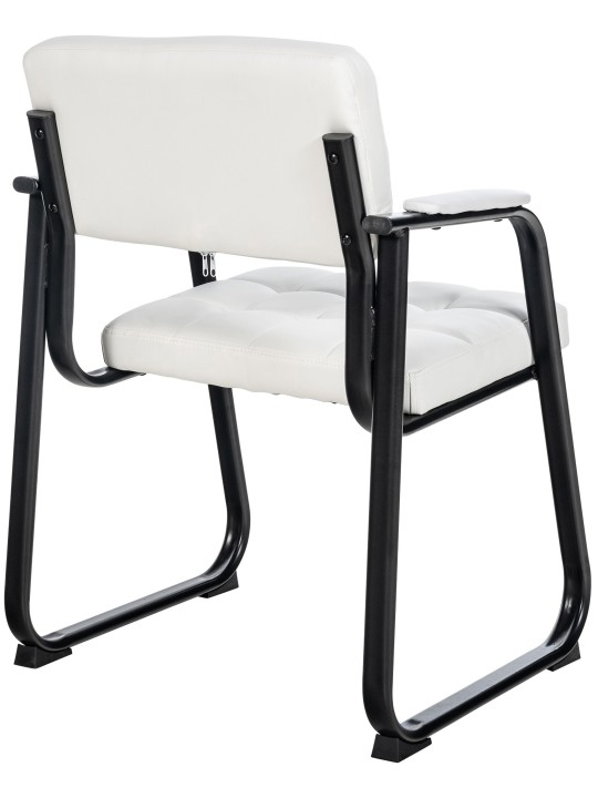 Silla de visita Canada B piel sintética, blanco