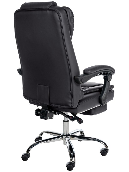 Silla de oficina Oxígeno piel sintética, negro