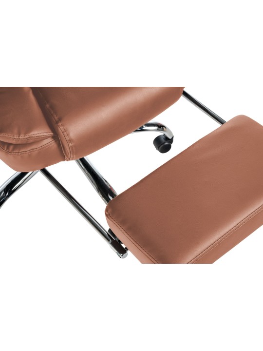 Silla de oficina Oxígeno piel sintética, marrón claro