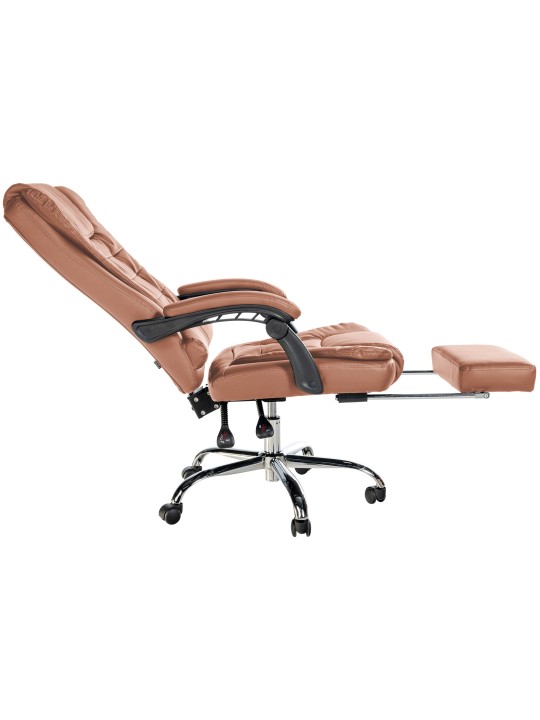 Silla de oficina Oxígeno piel sintética, marrón claro