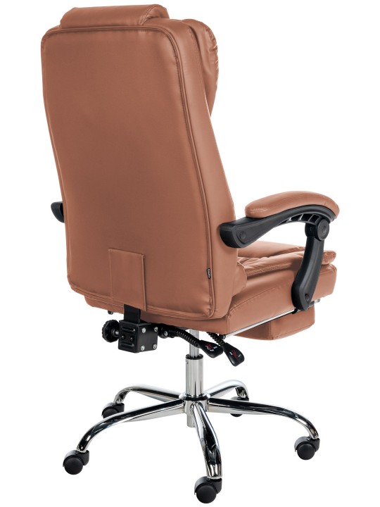 Silla de oficina Oxígeno piel sintética, marrón claro