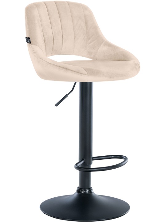 Taburete de bar Milet terciopelo, crema Taburete de bar Milet terciopelo, crema