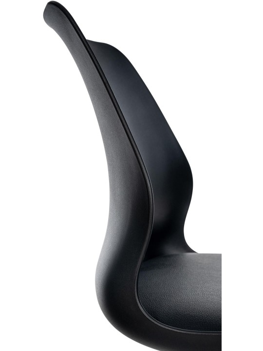 Juego de 2 taburetes de bar Gilbert plástico, negro