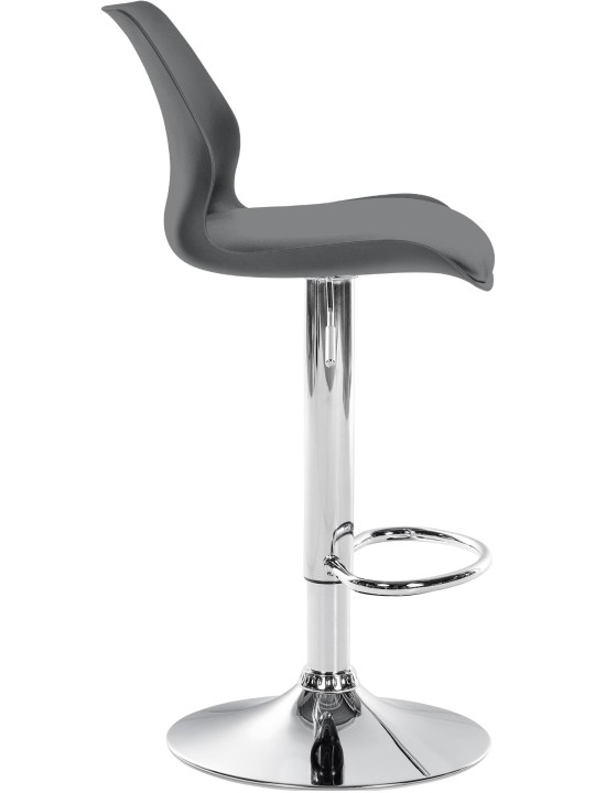 Juego de 2 taburetes de bar Gilbert plástico, gris Juego de 2 taburetes de bar Gilbert plástico, gris