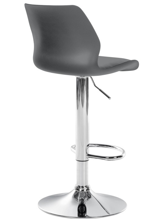 Juego de 2 taburetes de bar Gilbert plástico, gris Juego de 2 taburetes de bar Gilbert plástico, gris