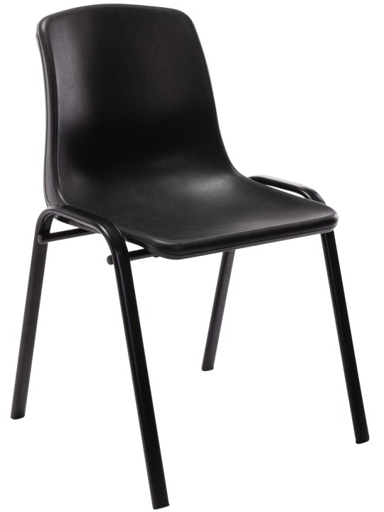 Silla apilable Nowra plástico, negro Silla apilable Nowra plástico, negro