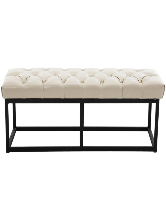 Banco Amun cuero artificial B100, crema