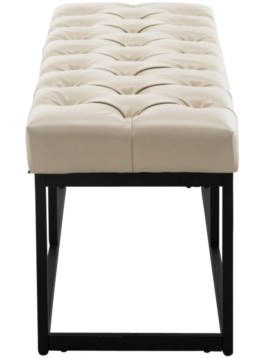 Banco Amun cuero artificial B100, crema