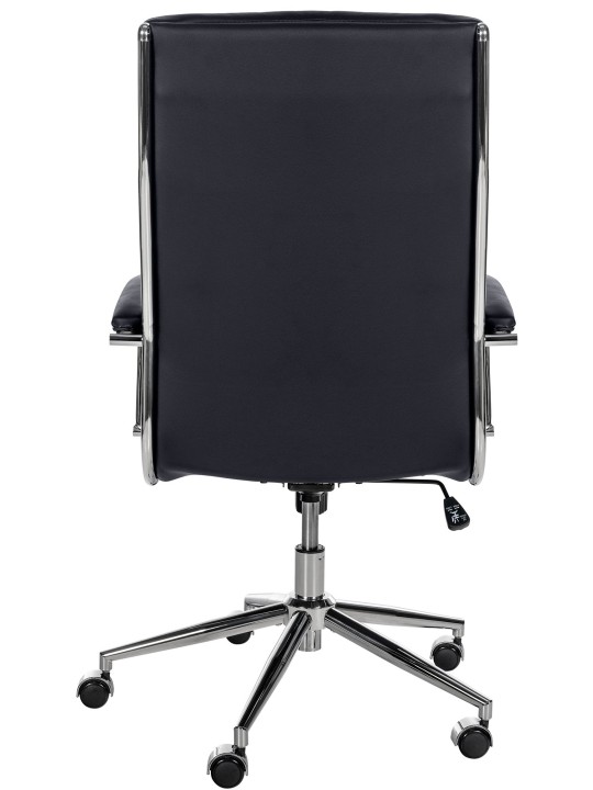Silla de oficina Cleveland cuero genuino, negro