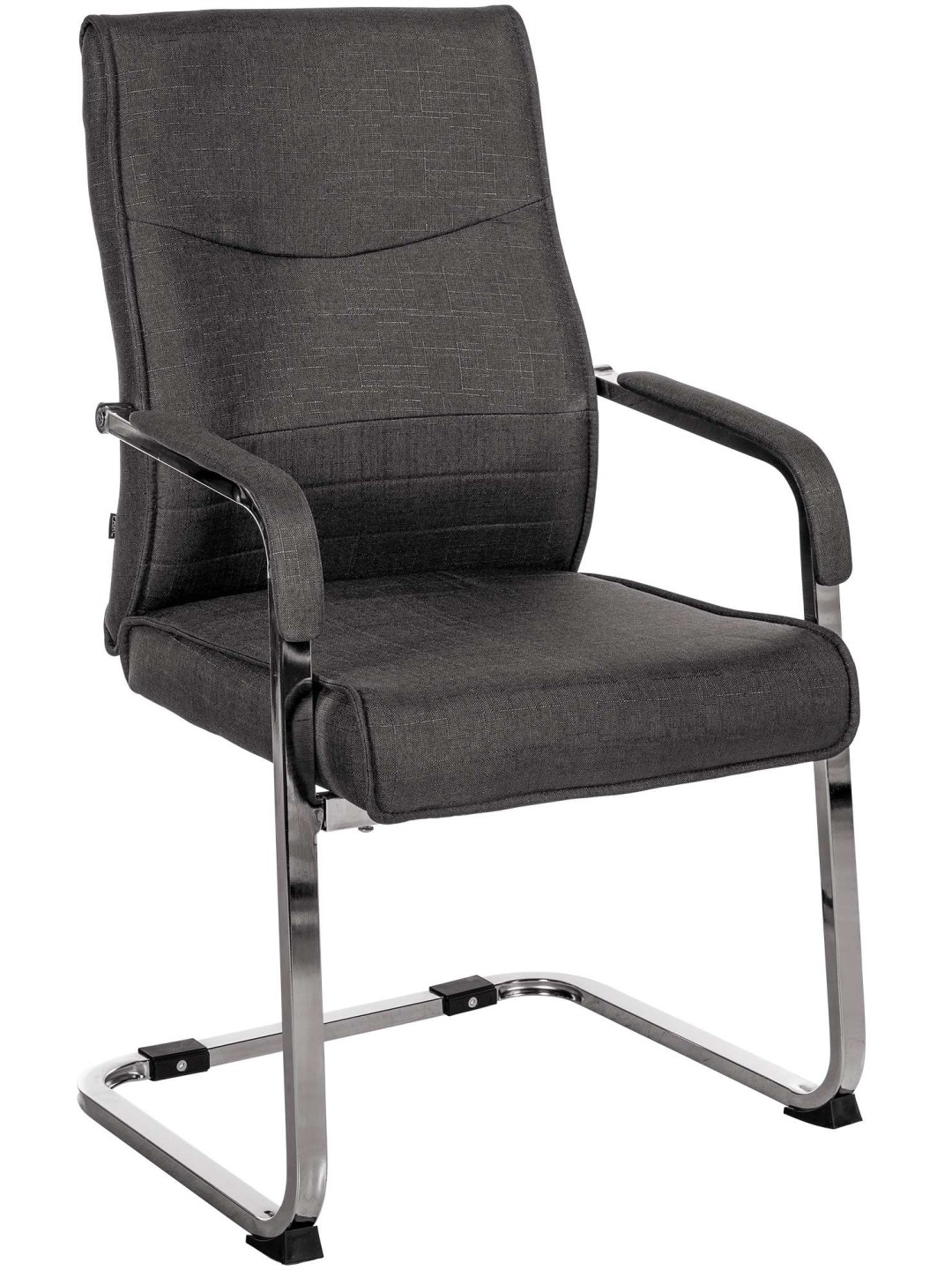 Silla de visita Hobart tela, negro