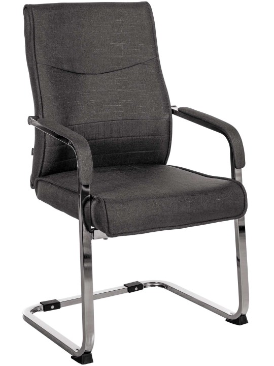 Silla de visita Hobart tela, negro