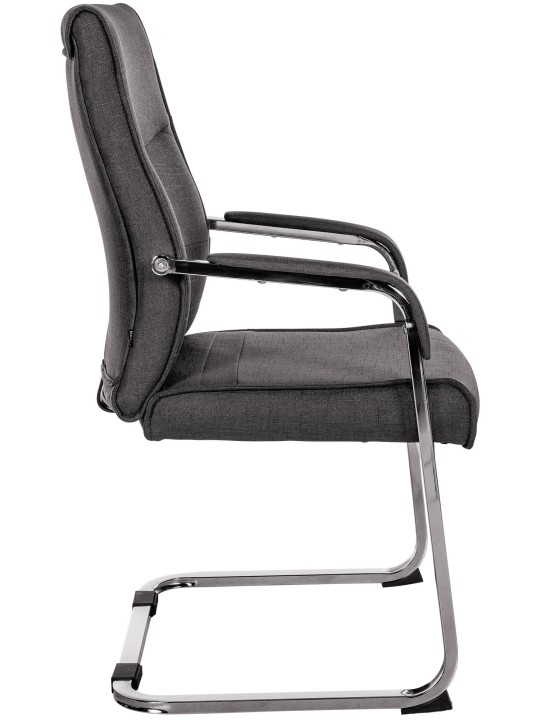 Silla de visita Hobart tela, negro