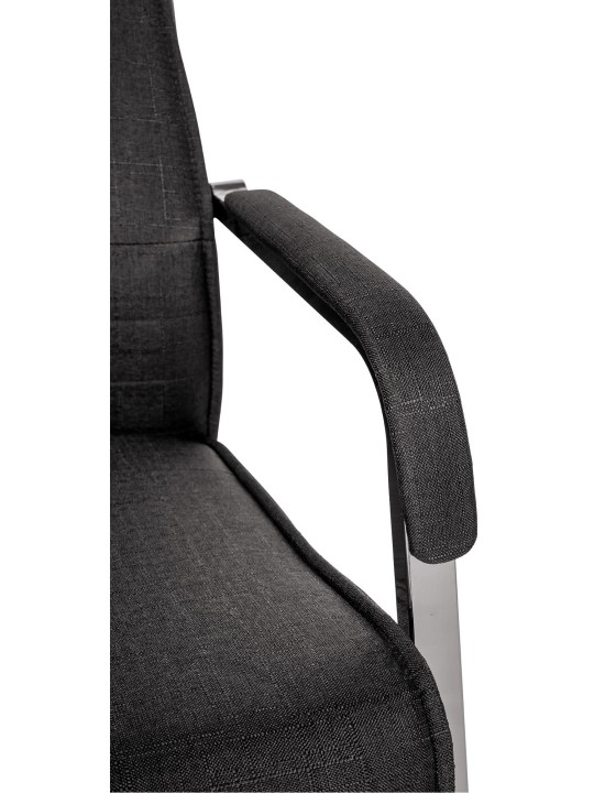 Silla de visita Hobart tela, negro