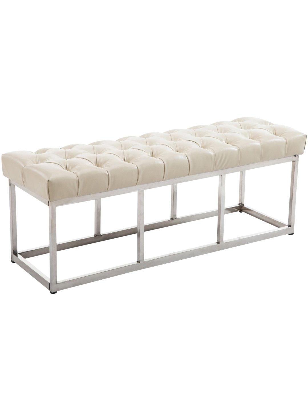 Banco Amun cuero artificial E120, crema