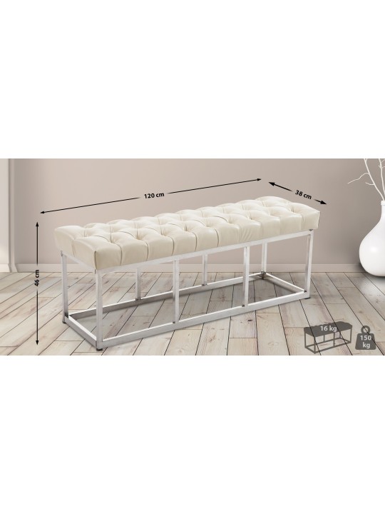 Banco Amun cuero artificial E120, crema Banco Amun cuero artificial E120, crema