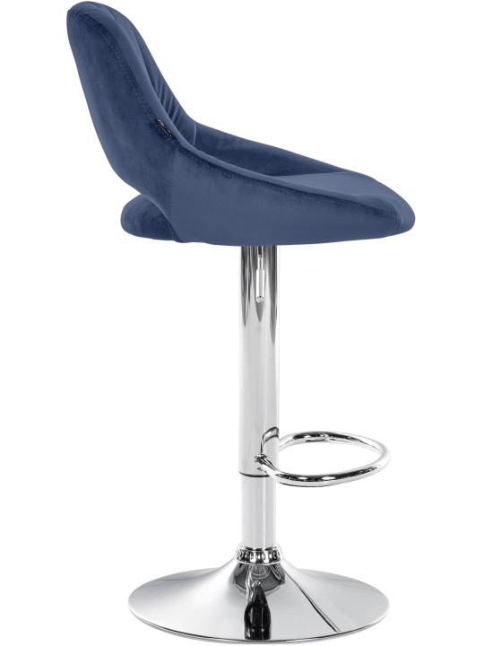 Juego de 2 taburetes de bar Milet terciopelo C, azul Juego de 2 taburetes de bar Milet terciopelo C, azul