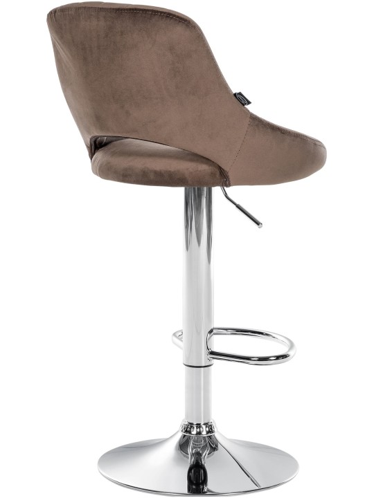 Juego de 2 taburetes de bar Milet terciopelo C, marrón Juego de 2 taburetes de bar Milet terciopelo C, marrón