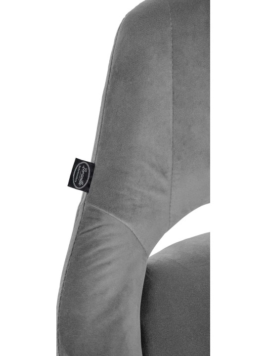 Juego de 2 taburetes de bar Milet terciopelo B, gris oscuro Juego de 2 taburetes de bar Milet terciopelo B, gris oscuro