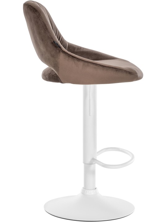 Juego de 2 taburetes de bar Milet terciopelo W, marrón Juego de 2 taburetes de bar Milet terciopelo W, marrón