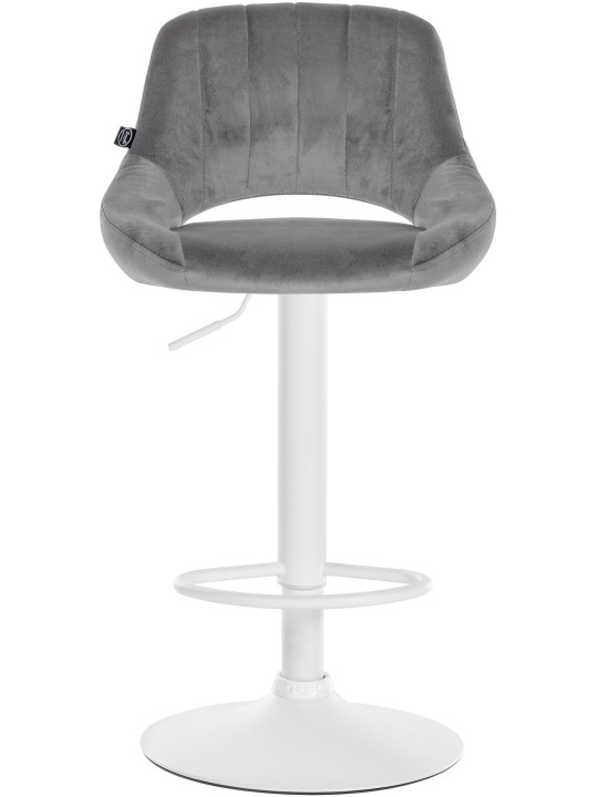 Juego de 2 taburetes de bar Milet terciopelo W, gris oscuro Juego de 2 taburetes de bar Milet terciopelo W, gris oscuro