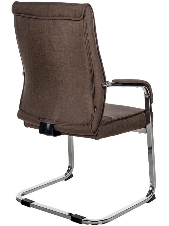 Juego de 2 sillas de visita tela Hobart, marrón