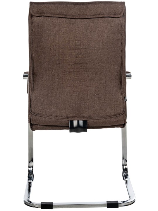 Juego de 2 sillas de visita tela Hobart, marrón