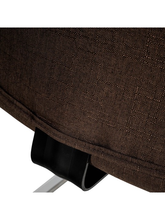 Juego de 2 sillas de visita tela Hobart, marrón