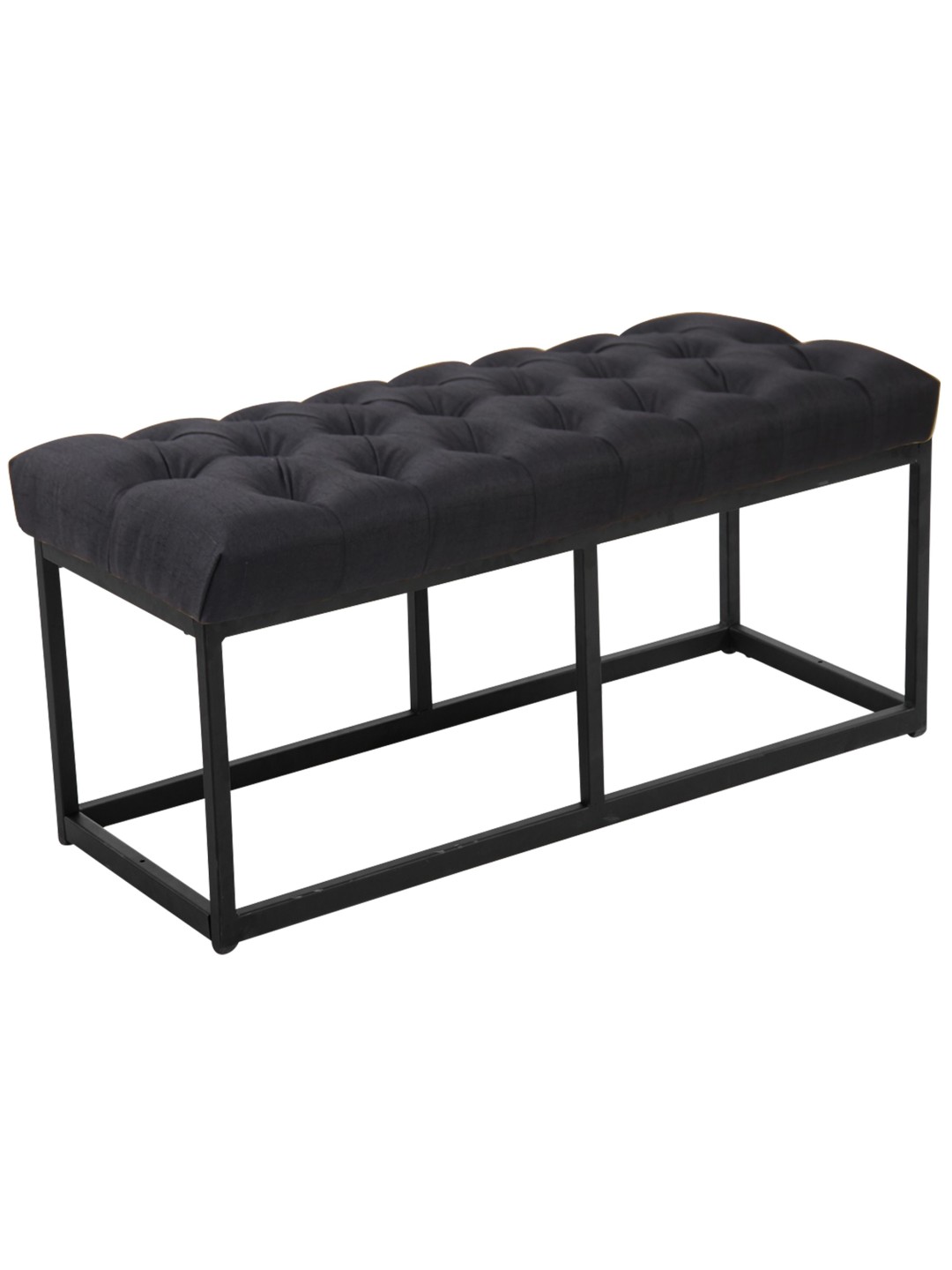 Banco Amun tela 100 cm, negro