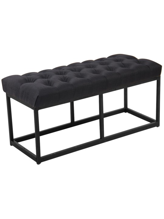 Banco Amun tela 100 cm, negro