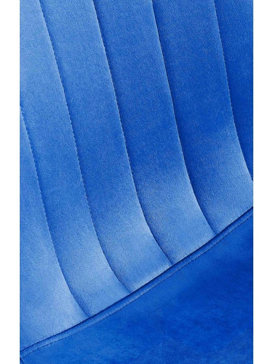 Silla de comedor Baxter de terciopelo, azul