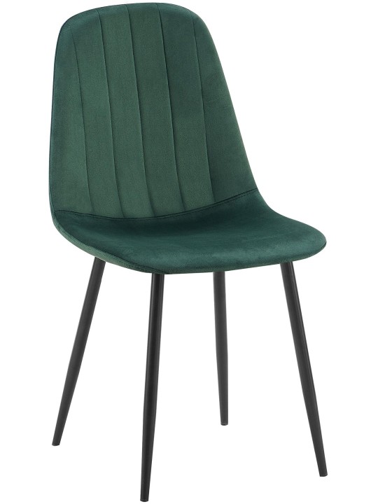 Silla de comedor Baxter de terciopelo, verde
